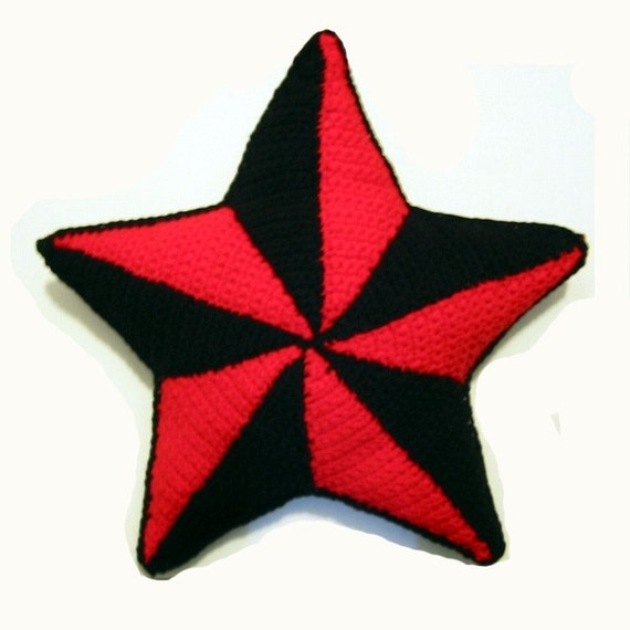 Nautical Star Pillow Crochet Pattern PDF From pepperberry