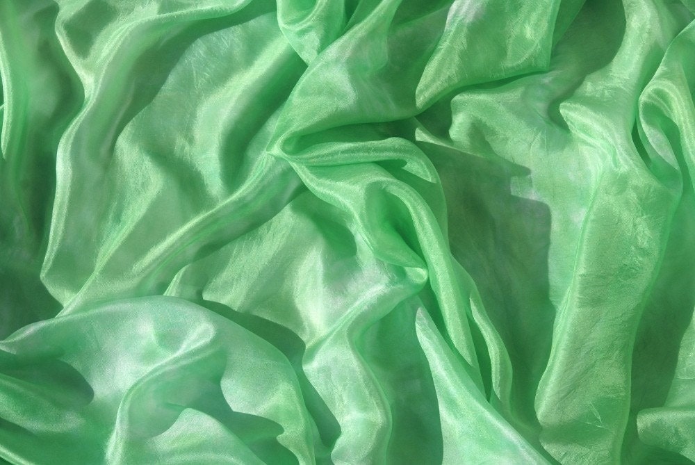Lime Green Silk Belly Dance Veil