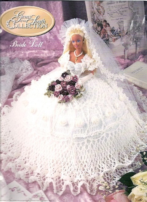 Crochet Doll Clothes Pattern BookBride Wedding DressGems South Collection