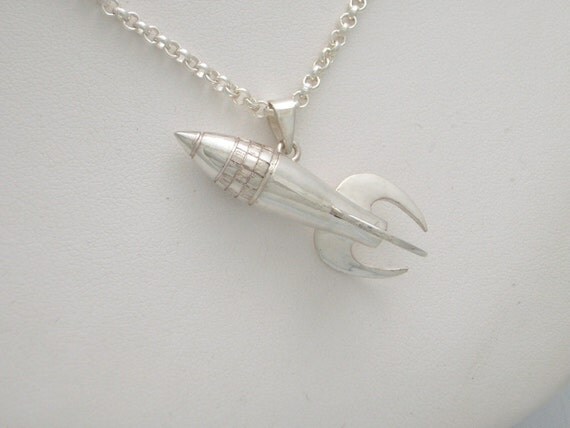 Large Rocket Ship Pendant.