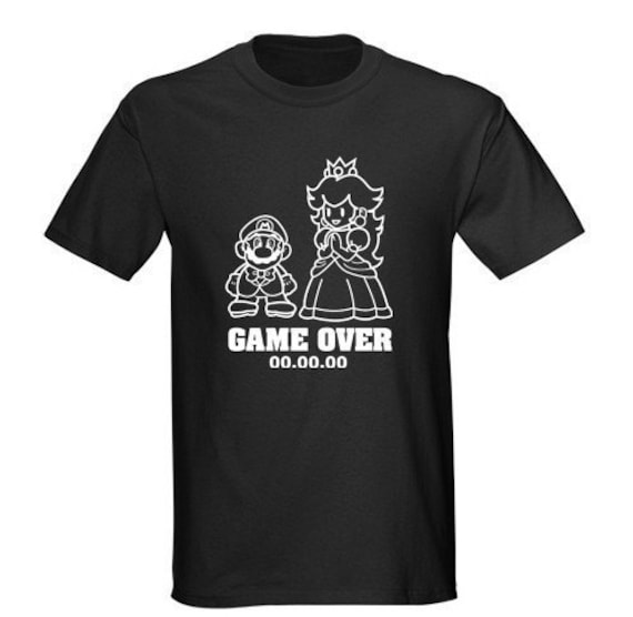 Mario Game Over Wedding Tshirt Groom Bride From SomethingBlueDesigns