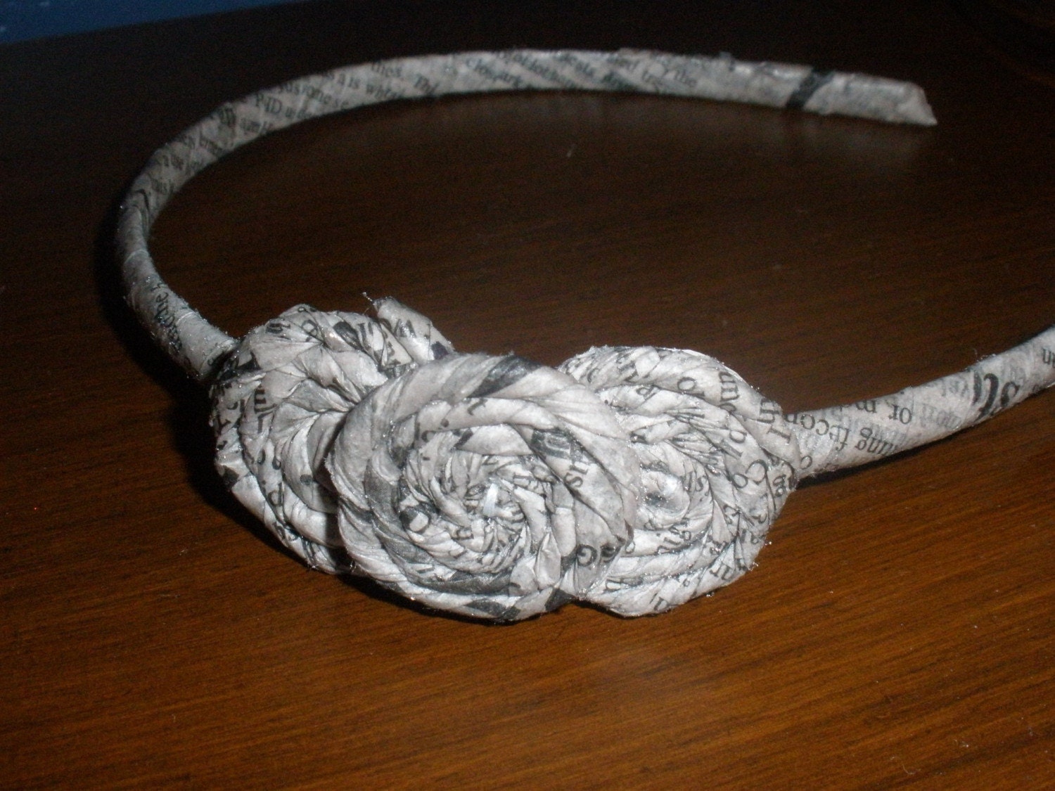 What's old is new again recycled rosette headband