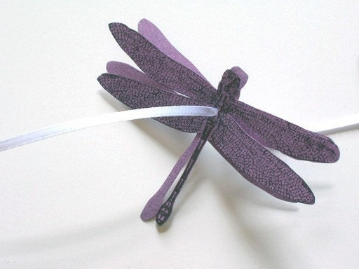 Purple Paper Dragonfly Garland Perfect Wedding Decor From pandawithcookie