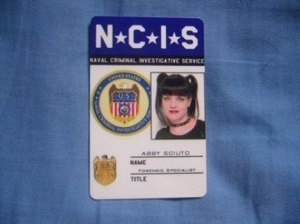 Abby Sciuto Costume Accessory PVC plastic ID Card NCIS From MovieProps