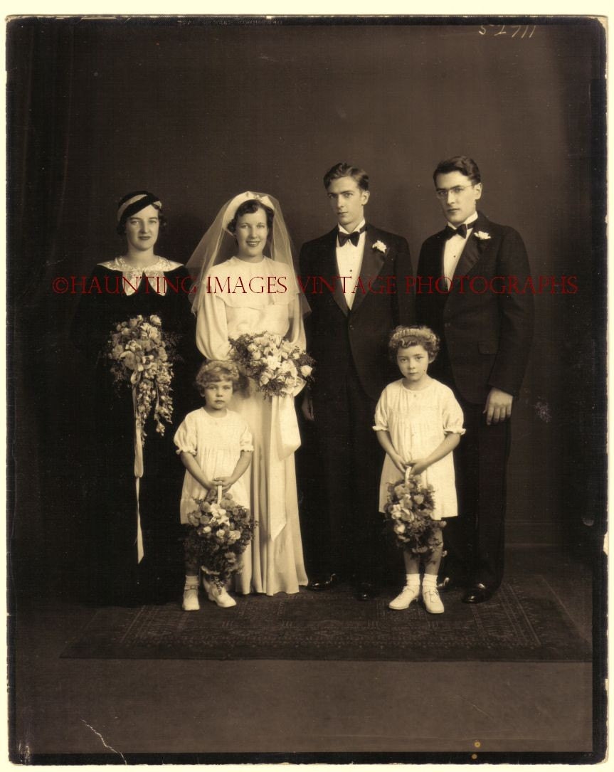 Vintage 8X10 Wedding Photo From HauntingImages