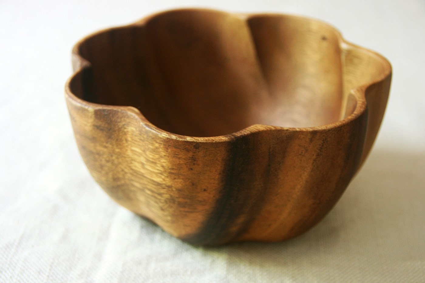 Nymphaea Flared Acacia Wooden Bowl