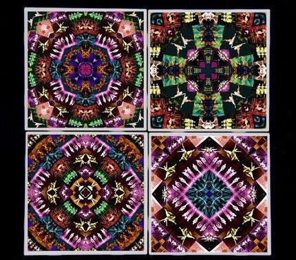 Ballet Kaleidoscope Ceramic Coaster Set $20