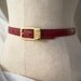 Red Lion--ANNE KLEIN Leather Belt for CALDERON 80s