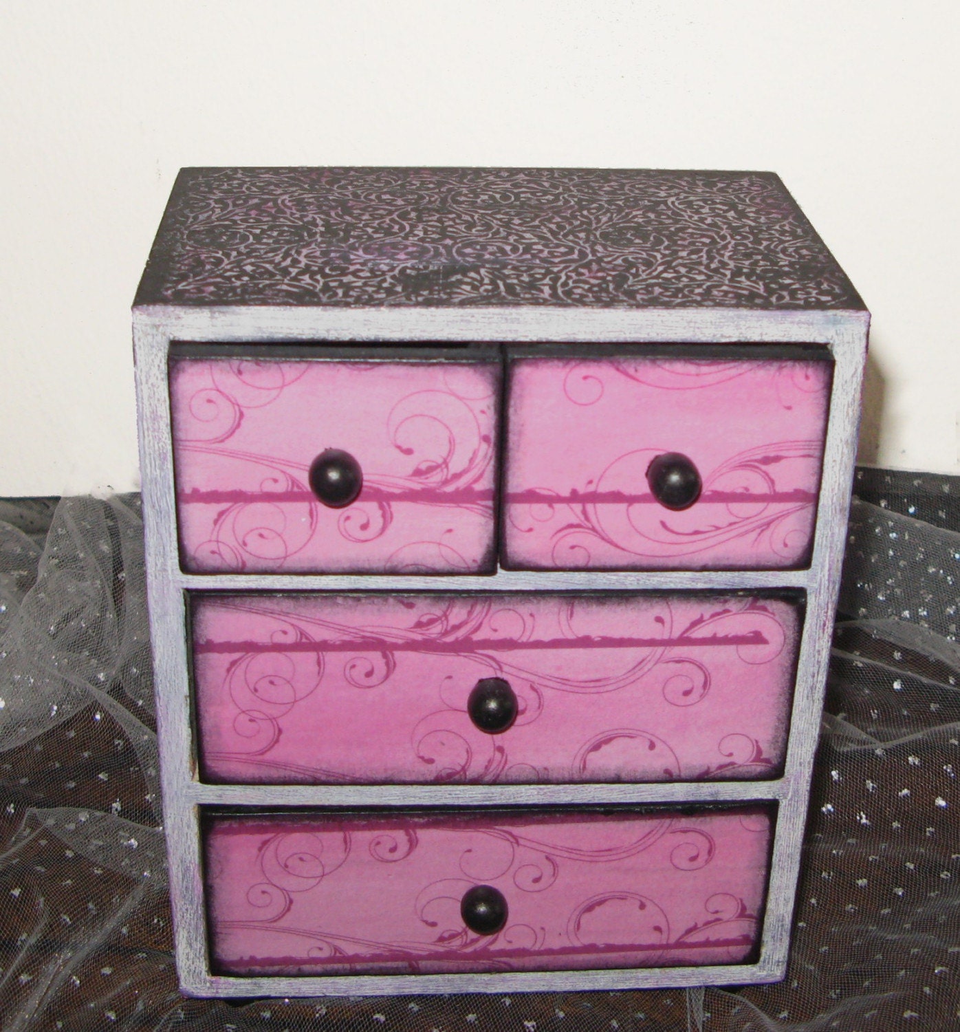 Viennese Waltz Music 4 Drawer Custom Jewelry Trinket Box