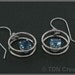 Floating blue Topaz sterling silver earrings - round or rectangle