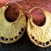 Large crescent hoops - handmade 24k gold plated sterling silver earrings