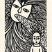The top of my head. Linocut