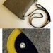 iPad sleeve - Owl in natural grey designer felt