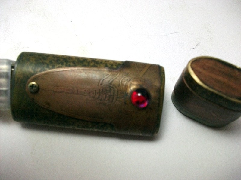 Steampunk Scorpion USB drive, amethyst