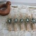 Bird nest clothespins set with robin eggs