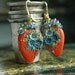 frosted persimmon - dangle earrings