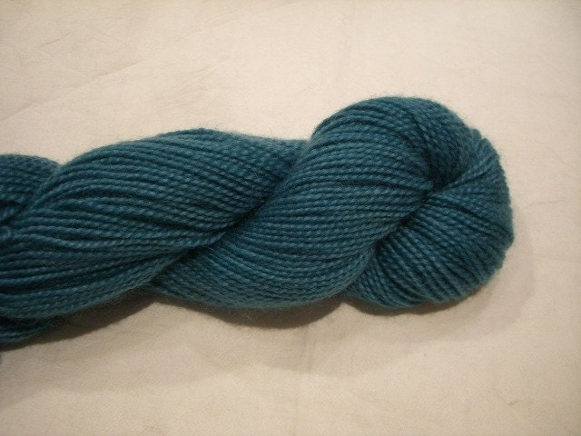 Teal mohair merino sport weight yarn