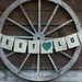 Sweet Love burlap banner green fabric heart