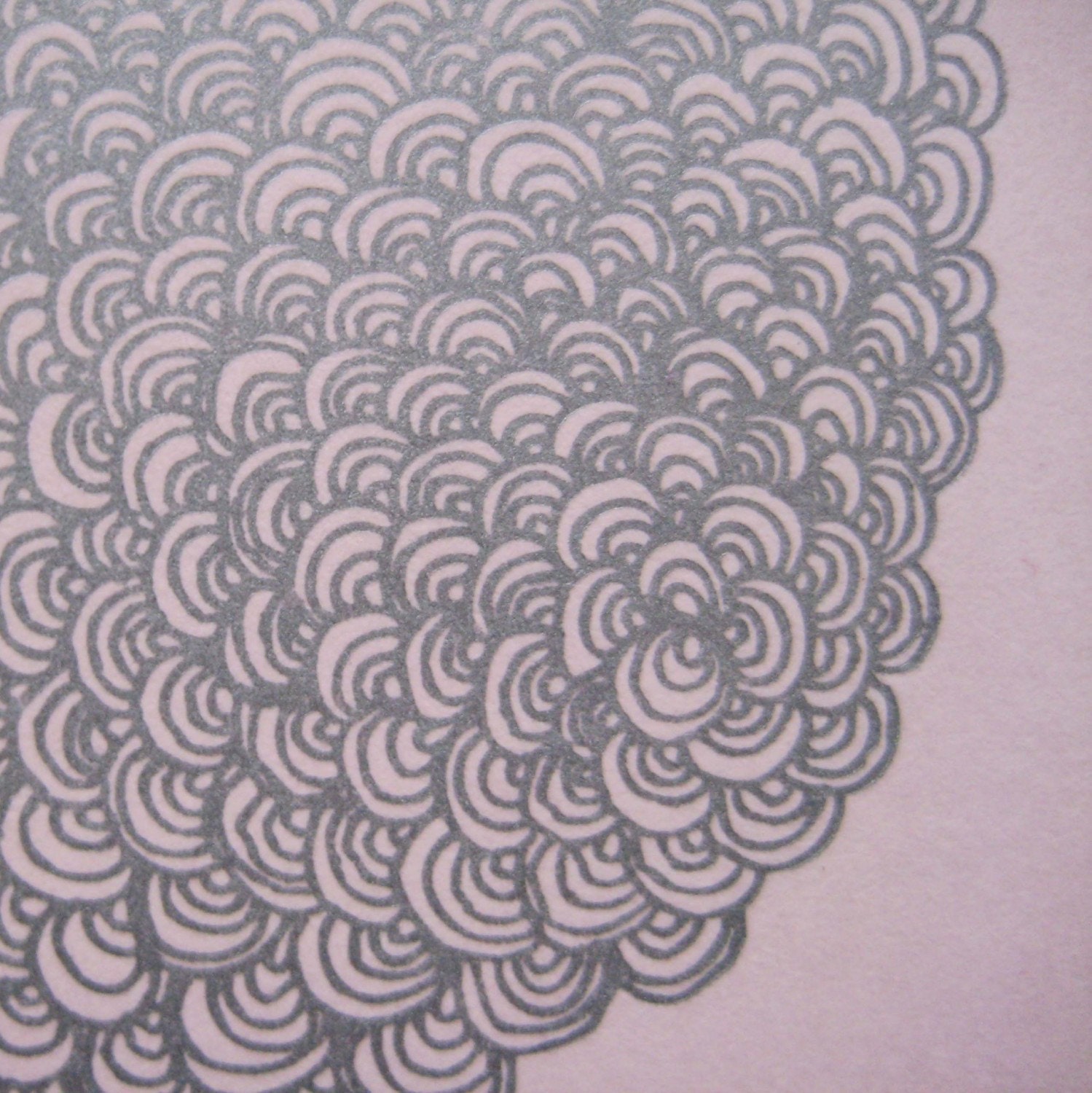 Silver Ink on Pink Letterpress Cards