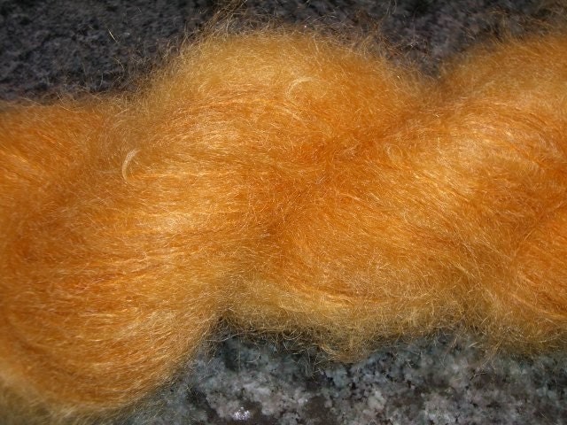 Aztec Gold Brushed Mohair Merino Yarn