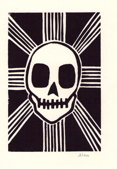 Union Jack. Linocut