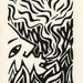 No smoke without fire. Linocut