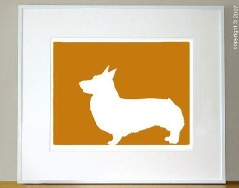 Mod Pembroke Welsh Corgi Print - 8x10
