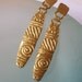 upcycled gold earrings, gold plated sterling silver jewelry