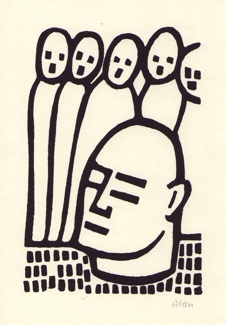 Them. Linocut
