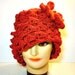 Womens Crochet Hat - Twisted Crochet Hat in Orange Openwork Made With Cotton Yarn  - Lace Fashion Spring Fashion - Custom Hat