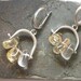 Earrings silver and Citrine beads, handmade sterling silver jewelry