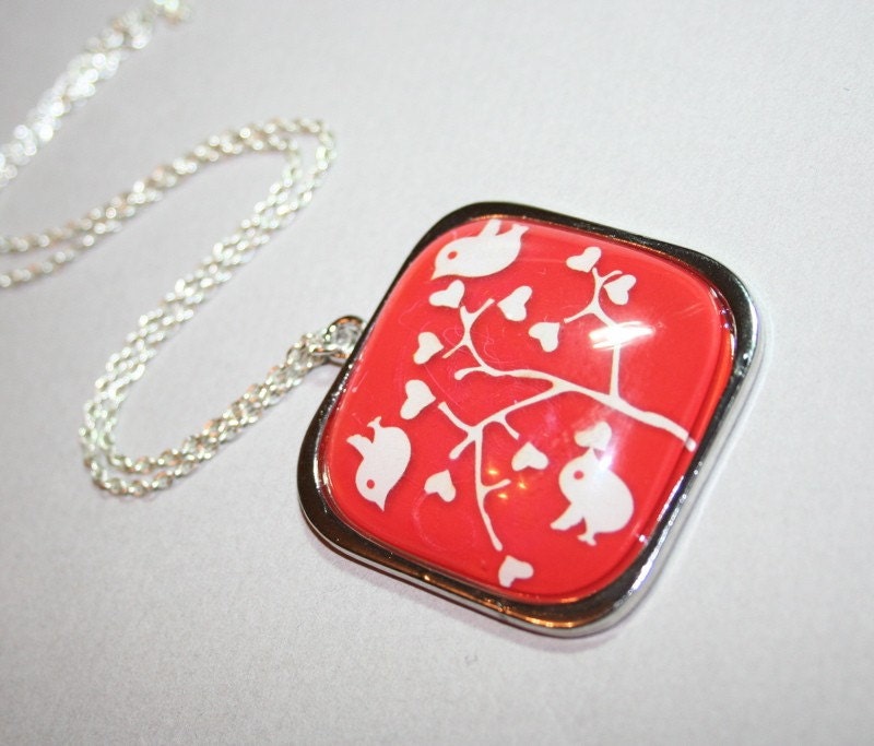 Birds Setting in Tree Necklace by smilesophie on Etsy