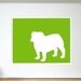 Mod English Bulldog Modern Silhouette Fine Art Print - 8x10