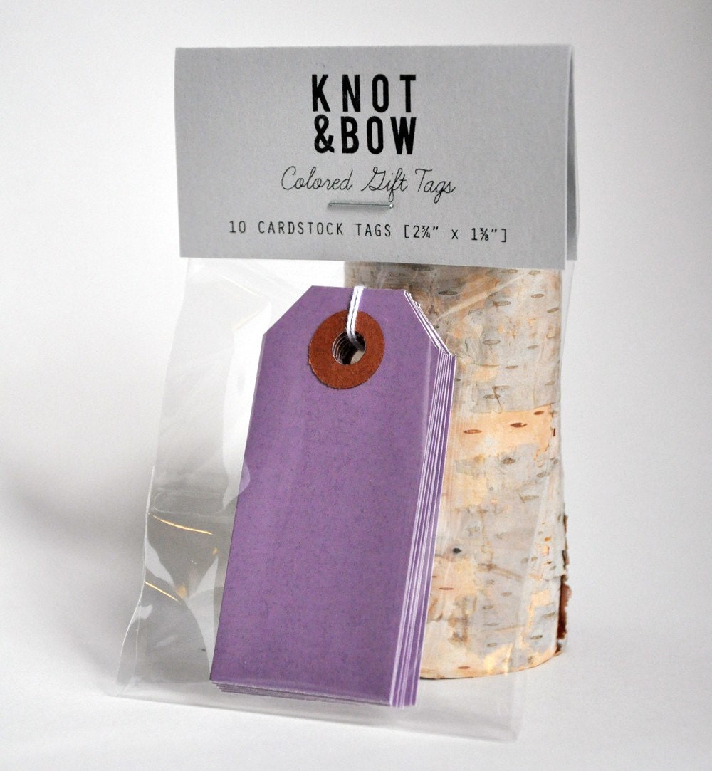 10 Violet Parcel Tags