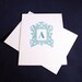 Framed Monogrammed Notecards - Set of 10 personalized handmade note cards