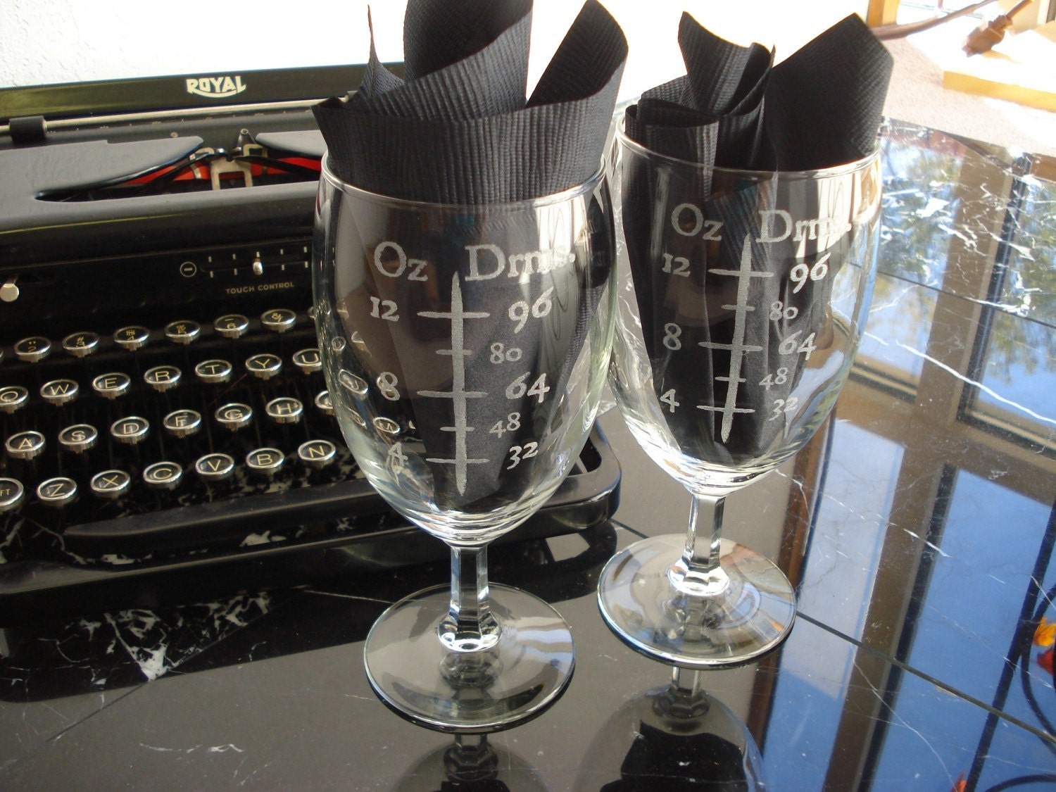 Two Scientific Wine Glasses