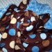 Minky Baby Blanket  - Blue & Tan on Brown Jumbo Dot w/ Dusty Blue Minky Swirl - Double Minky - Stroller Size