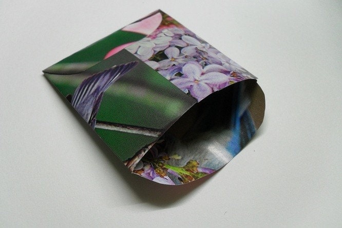 Handmade Spring Envelopes, Flower & Bird