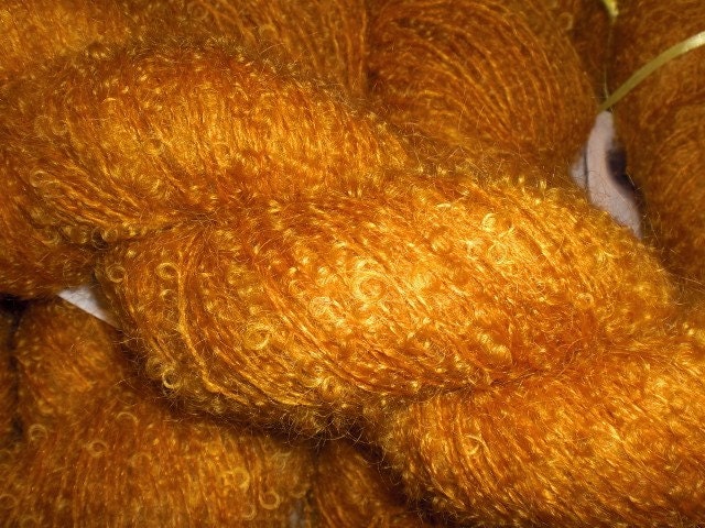 Gold, Fine Mohair Boucle, 450 yds