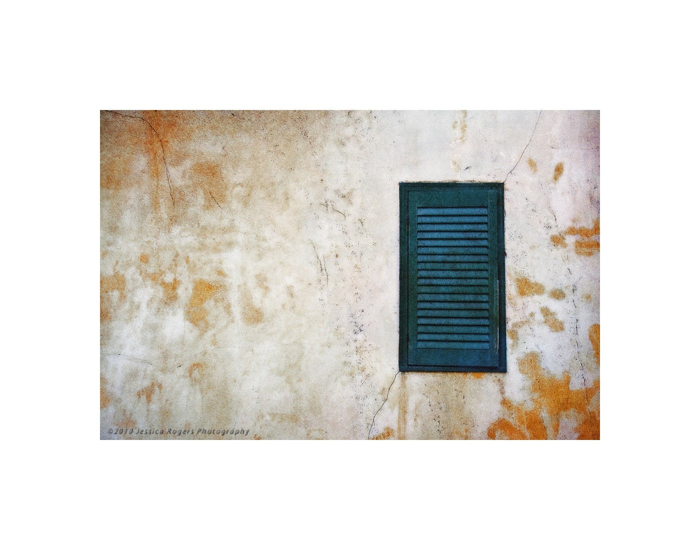 Blue Shutter, 9x14 Color Photograph