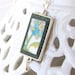 Floral Upcycled Broken Plate Necklace on Sterling Chain