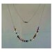 Pearl Necklace MultiColor Ridged Sterling Spacers Matinee