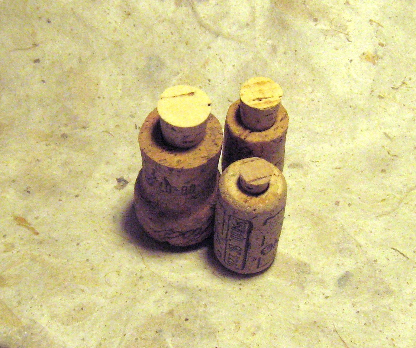 Cork Bottle Set of 3 Recycled Cork Bottle Vial Jar Miniature Container
