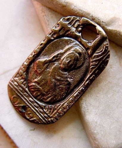 Illuminus Sacre Coeur Cast Pewter Focal Tag Charm