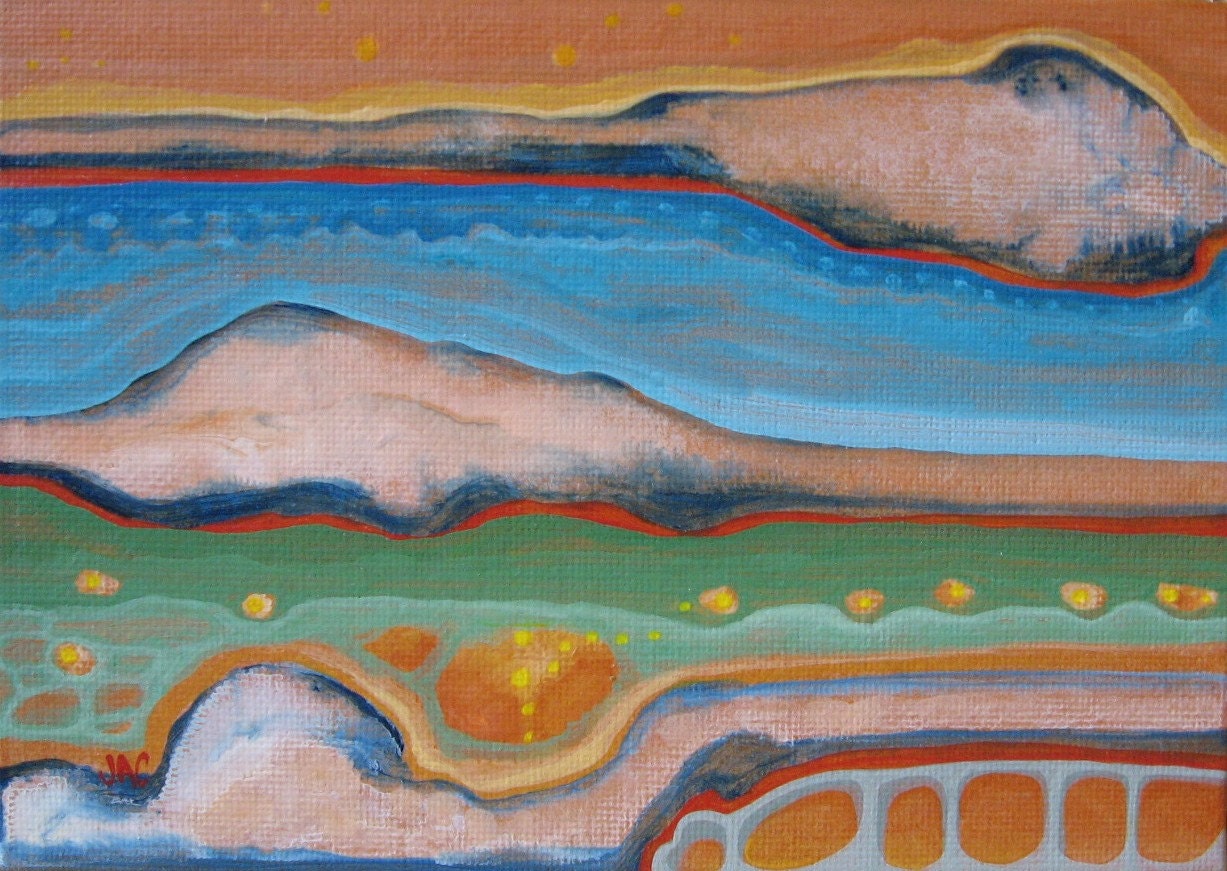 Abstract Dreamscape. Original Acrylic Painting