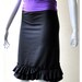 Organicpencil skirt ruffled hem