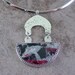 Handmade Silver Pendant set with Eudialyte by Lita