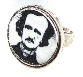 Edgar Allan Poe or custom image ring with your own photo