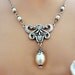 Ann - Victorian Ivory White Swarovski Pearl Necklace Vintage Style
