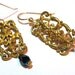 Chandelier earrings. Drop earrings. Blue earrings. Fleur de lis. Vintage filigree. Floral. Navy blue. BLUE VELVET